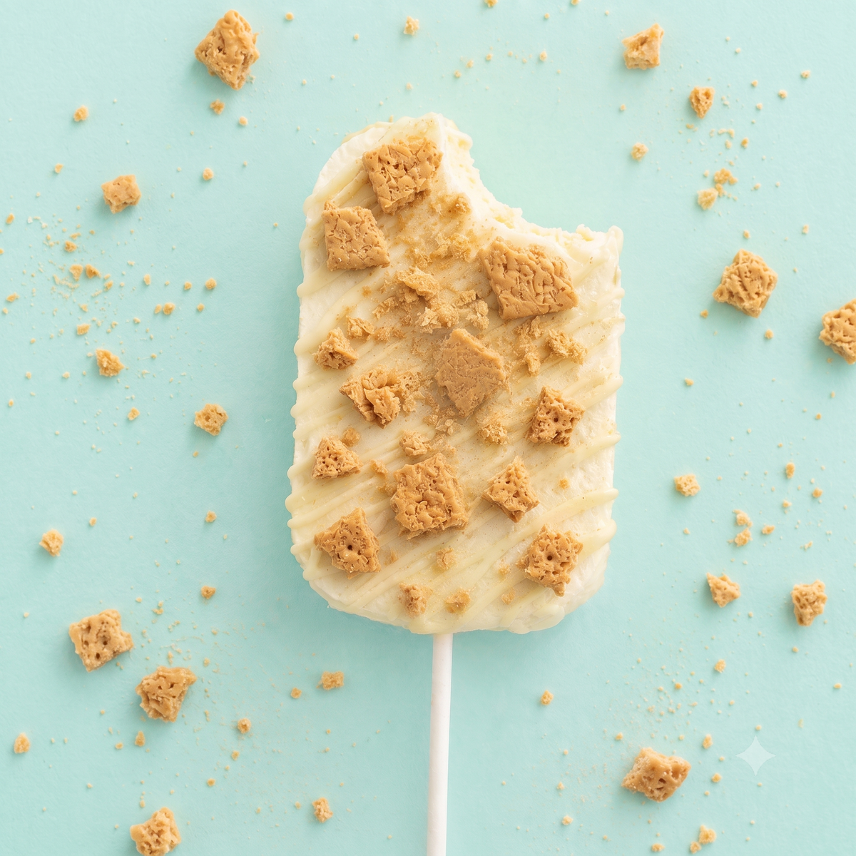 It’s Better Than Pie lemon vanilla gourmet marshmallow pop with white chocolate drizzle and graham cracker crumble